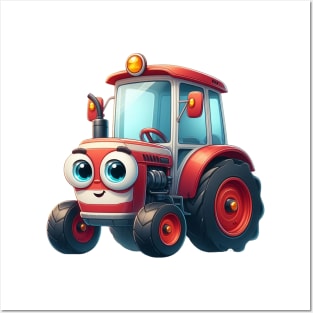 Cute Tractor Posters and Art